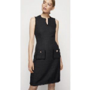 Karl Lagerfeld Tweed Sleeveless Shift Dress
